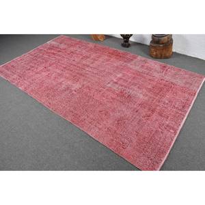 Tapis turc vintage moderne 5 X 9.5ft rose tapis plat tissé laine Patchwork Design pour salon décor voiture utilisation Latex support - Product Image 4