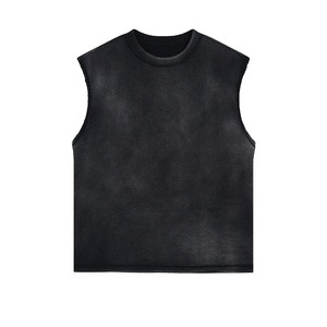 Débardeurs délavés à l'acide de rue surdimensionnés pour hommes personnalisés débardeurs respirants de mode d'été débardeurs débardeurs streetwear en coton 2025 - Product Image 6
