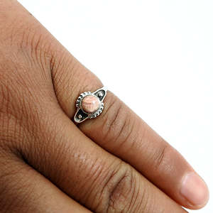 Premium Stunning Rhodochrosite Gemstone Vintage <b>Ring</b> For Women Solid 925 Sterling Silver Party Wear Boho <b>Statement</b> <b>Ring</b> For Her - Product Image 3