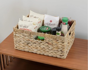 Panier en jacinthe d'eau naturelle tissé à la main avec cadre métallique, panier de rangement fait à la main, vente en gros, écologique, fabriqué au Vietnam - Product Image 5