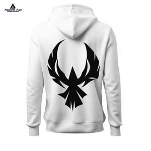 Sweat à capuche pull-over en coton vierge de haute qualité, fait sur mesure, sweat à capuche uni lourd avec logo brodé et impression de logo personnalisé - Product Image 4