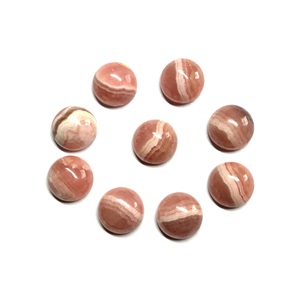 AAA Grade 10mm naturel lisse Cabochon IGI certifié lâche Rhodocrosite pierre précieuse dos plat forme calibrée en gros certifié - Product Image 4