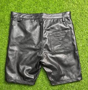 Pantalones Cortos Cargo de Lujo con Bordado de Diseño Personalizado para Hombre, Transpirables, de Cintura Media, Estilo Urbano Informal Vintage, de Cuero PU - Product Image 2