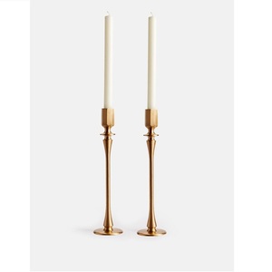 Bougeoir Bougeoir en métal pour l'éclairage et la décoration de la maison Ensemble Bougeoir décoratif élégant finition antique - Product Image 3