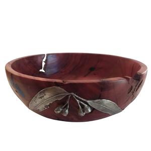 Bol de service de fruits en bois naturel vintage poignées de branche d'or Unique moderne écologique pour les fêtes de mariage à domicile utilisation d'événements - Product Image 5