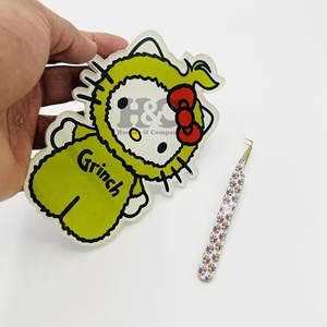 New Hello Kitty Lash <b>Tiles</b> Acrylic <b>Magnetic</b> Eyelash Extension Beauty Tool Eco-Friendly Customized Packaging <b>tiles</b> mink Tweezer - Product Image 4