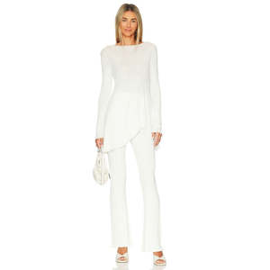 Free People Tunica da donna in maglia color avorio, taglia Large - Product Image 3