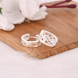 Pendientes Personalizados de Plata de Ley 925, Hechos a Mano, Chapados en Plata, Aros Lisos, Joyería Fina para Mujer, para Regalo - Product Image 5