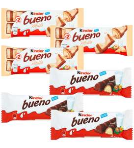 Vente en gros de barres de chocolat blanc Kinder Bueno, paquet de 3 - 39 g chacune, gaufrettes croustillantes avec garniture crémeuse à la noisette, approvisionnement en collations en gros - Product Image 6