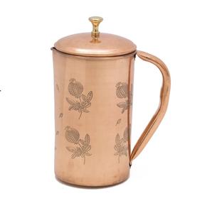 Hot Selling Antiqued Copper Jug Handmade Metal Pitcher with Hammered Design Direct Manufacturer with Lid Accessory - Product Image 4