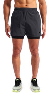 Pantalones cortos de malla para correr de gimnasio atlético para hombre de alta calidad, ropa deportiva de entrenamiento de secado rápido personalizada con bolsillos, diseño transpirable 2 en 1 - Product Image 2
