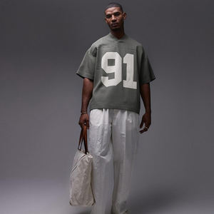 Camiseta de Fútbol Reversible Ecológica para Hombre, Verano, Talla Grande, Estilo Retro, Precio Económico, Secado Rápido, Transpirable, Venta al Por Mayor de Fábrica - Product Image 4