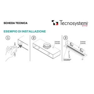 Difusor Lineal de Aluminio de 4 Ranuras Tecnosystemi para Ventiladores de Pared - Product Image 1