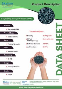 Recycled Blue HDPE Granules High-Density <b>Polyethylene</b> for Injection & Blow Molding Applications - Product Image 2