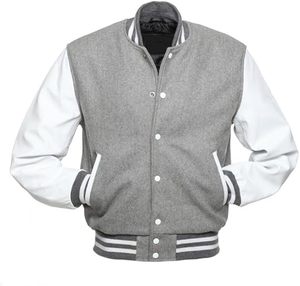 Custom Double Breasted Unisex Varsity <b>Jacket</b> Custom Logo Printed Labels <b>Waterproof</b> Windproof Breathable Design Polyester/Cotton - Product Image 5