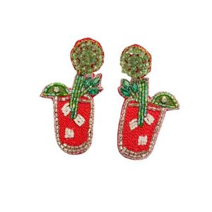 ต่างหูลูกปัดชุบทองทำมือสำหรับผู้หญิงสำหรับงานเลี้ยงงานแต่งงานงานหมั้นของขวัญเครื่องประดับช่างฝีมือ - Product Image 3