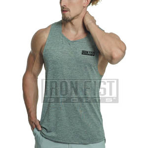 Camiseta sin mangas de entrenamiento de secado rápido con logotipo personalizado para hombre, Camiseta deportiva para gimnasio con diseño de punto informal para culturismo, ropa informal - Product Image 3