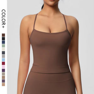 Novedad: Tops Deportivos de Alta Calidad para Mujer, de Nailon Súper Suave, Cómodos, Ajustados, para Gimnasio, Running, Yoga - Product Image 1