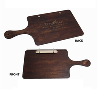 Couverture de menu en cuir PU de taille A4 classique Tapis de menu en bois pour hôtels et restaurants Fournitures essentielles avec chauffe-plats