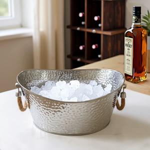 ชามสแตนเลสสำหรับเครื่องดื่มทำจากโลหะแบบคลาสสิกถังแช่ไวน์ถังแช่เบียร์แชมเปญสำหรับเสิร์ฟในบ้านและงานปาร์ตี้ - Product Image 5