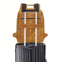 Sac à dos pour ordinateur portable en cuir véritable de qualité supérieure pour femme, style vintage, mode hiver-été, pour le travail, les voyages, le bureau, organisateur professionnel, fermeture éclair durable