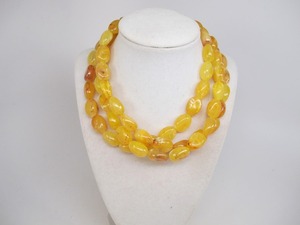 Déclaration audacieuse jaune ovale perle grosse EVA écologique lanière chaîne réglable moderne mode bijoux femmes tenue de fête décontractée - Product Image 5