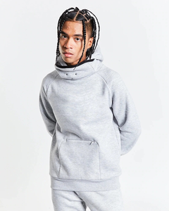 High Quality <b>Conceal</b> Fastener Pocket Customized Logo Raglan Sleeves Sweatshirt Face Cover Masked Hoodies - Product Image 2