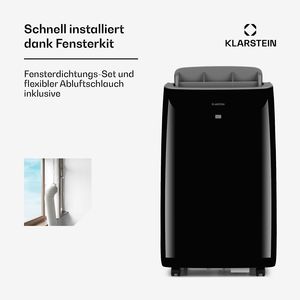 เครื่องปรับอากาศแบบพกพา 12000 BTU สำหรับบ้าน ควบคุมผ่านแอพ WiFi 3 in 1 ระบบทำความเย็น ลดความชื้น และพัดลม สำหรับห้องขนาด 20-35 ตร.ม. 55 เดซิเบล สีดำ - Product Image 5