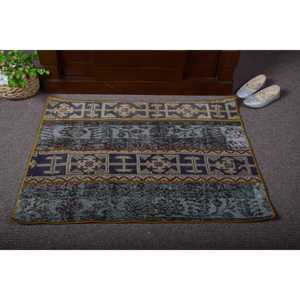 พรมวินเทจตุรกี ขนาด 2.5x3.2 ฟุต (76x97 ซม.) พรมขนสัตว์สีส้ม - Product Image 3