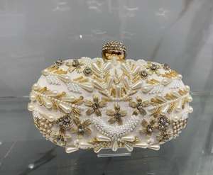 Elegant Beaded Embroidered <b>Clutch</b> Best Quality Handmade Wedding & Party Purse for Women, Perfect Luxury <b>Bag</b> for Sale - Product Image 4
