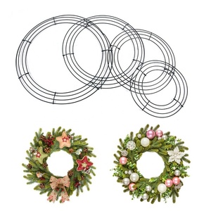 Wholesale 12 Inches Metal <strong>Wire</strong> Wreath Forms Embryo for Handcrafted DIY Doorfront <strong>Floral</strong> Garland Decor - Product Image 5