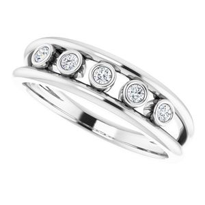 Bague à motif de diamant en espace négatif - Product Image 5