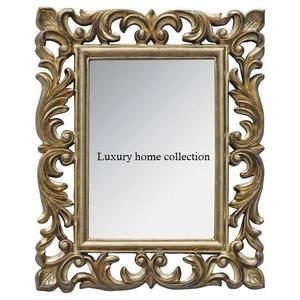 Cadre de miroir en bois massif de luxe avec un travail manuel raffiné et une élégance traditionnelle pour des intérieurs de chambre haut de gamme - Product Image 5