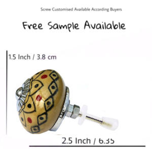 Boutons en céramique peints à la main de style moderne poignée de porte de tiroir d'armoire de qualité d'exportation pour cuisine armoire salle de bain salon - Product Image 3