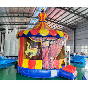Kids Inflatable Carousel Jumper Commercial Grade PVC Bouncy <b>Trampoline</b> Outdoor Party Rental Play Center - Product Image 5