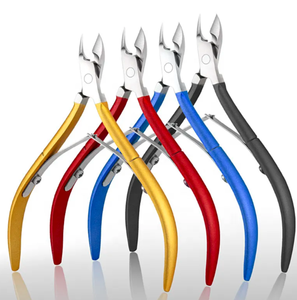 Pinzas de tijera de hoja curva de acero inoxidable, removedor de cutículas de piel muerta para pedicura, corte de uñas, arte, uso de dedos de bebé - Product Image 1