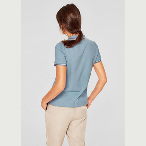 Camisetas Polo de Mujer de Color Rojo con Logotipo Personalizado OEM, Camisetas Polo de Manga Corta para Mujer, Ropa de Calle Informal de Verano - Product Image 6