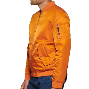Chaquetas casuales personalizadas de alta calidad para hombre Otoño/Invierno Color sólido con capucha Bomber lienzo bordado Decoración Ropa larga - Product Image 4