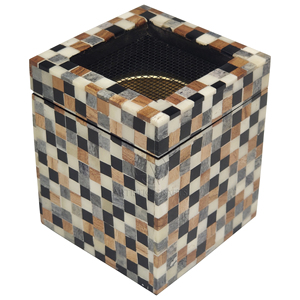 Brûleur d'encens traditionnel blanc en incrustation d'os, luxueux porte-bakhour de Ramadan, diffuseur d'aromathérapie en bois de musc et charbon de bois pour la maison - Product Image 3