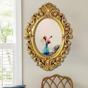 Luxurious Modern Metal & <b>Wood</b> Decorative <b>Mirror</b> with Handmade Detailing Eco-friendly Wedding <b>Wall</b> Art for Home & Hotel - Product Image 5