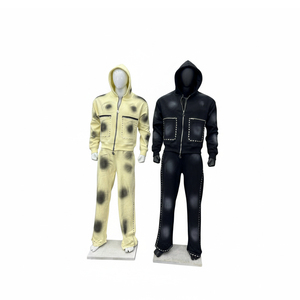 Ensemble de survêtement de luxe en strass tendance, style streetwear, jogging, vente en gros en marque privée - Product Image 1