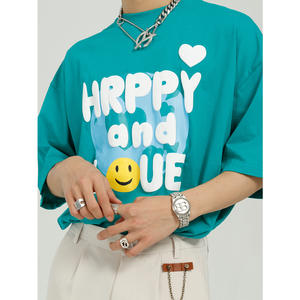 Venta al por mayor OEM 100% algodón marca personalizada 3D Puff impresión lisa camiseta de gran tamaño espuma serigrafía Puff impresión camiseta - Product Image 5