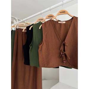 Ensemble veste et jupe longue à nouer devant avec haut 10192 - Product Image 3