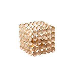 Porte-bougie en cristal de forme carrée de nouvelle conception pour la décoration de mariage avec des dimensions de 8,9L X 8,9L X 8,9H centimètres - Product Image 1