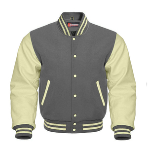 Chaqueta de Hombre y Mujer, Estilo Urbano, Hip Hop, Retro, Chaqueta de Béisbol, Bordada, Unisex, Mangas de Cuero, Botones, Chaqueta Universitaria - Product Image 4