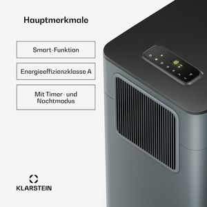 Aire Acondicionado Portátil de 11000 BTU para el Hogar, Control por Aplicación WiFi, 3 en 1: Refrigeración, Deshumidificador y Ventilador, para Habitaciones de 18-28 m2, 65 dB, Antracita - Product Image 5
