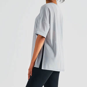 T-shirt en coton respirant à manches longues et col rond pour femmes, taille plus, décontracté, avec logo personnalisé - T-shirt doux avec votre propre logo - Product Image 6