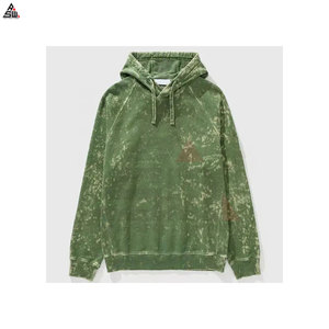 Vente en gros de sweats à capuche d'hiver lavés à l'acide pour hommes 100% coton polaire confortable avec logo personnalisé - Product Image 4