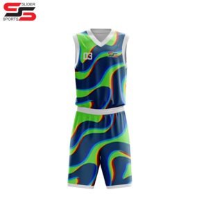 Customized Double Sided Mesh Basketball Jersey Suit Sublimation <b>Print</b> Reversible Basketball Uniforms - Product Image 3