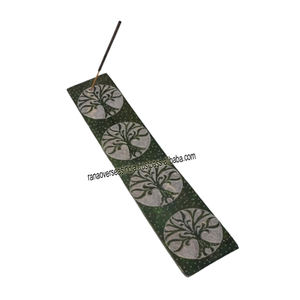 Plateau d'encens à l'anis étoilé de qualité supérieure Vente à chaud de porte-bâtons d'encens en stéatite à motif d'arbre pour parfum de bureau Meilleur - Product Image 1